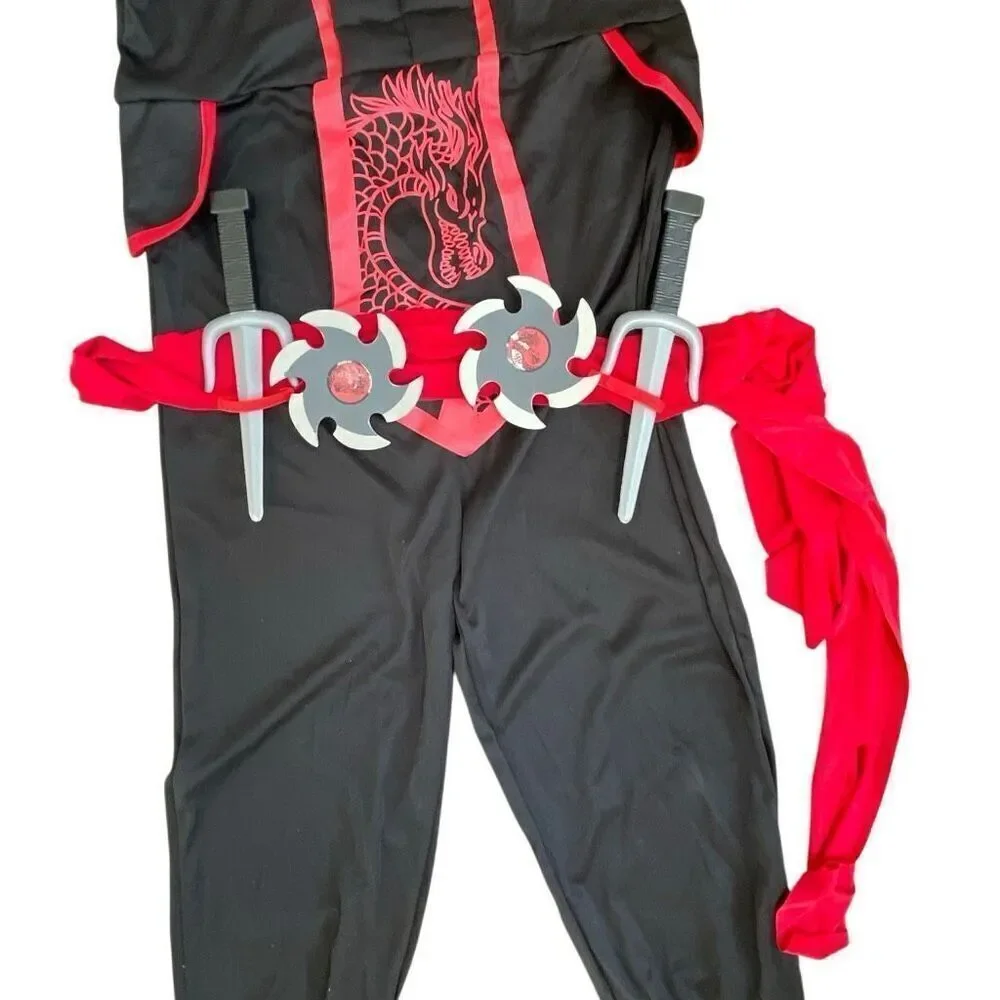 Spooktacular Creations Ninja Costume Black/Red Kids Size XL (12-14)
